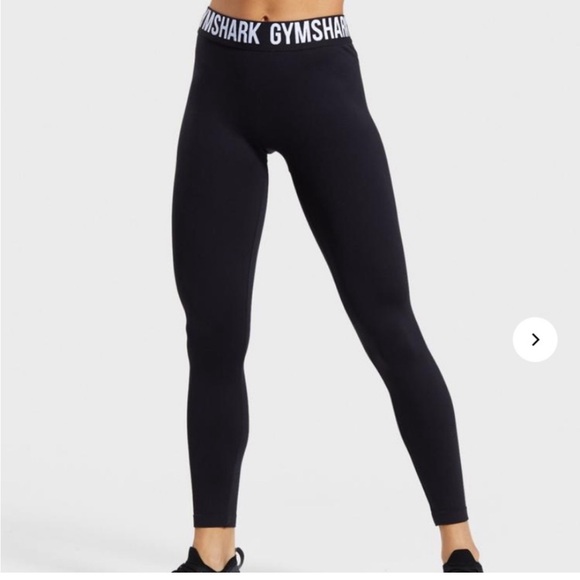 Gym Shark black and white leggings size XS stretchy active leggings workout pant - Picture 1 of 6